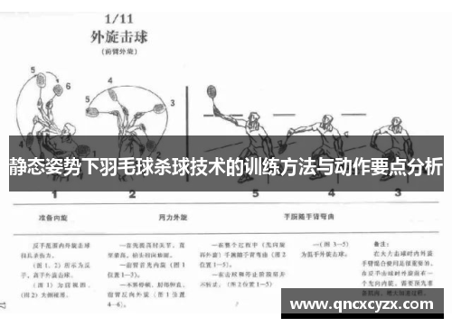 静态姿势下羽毛球杀球技术的训练方法与动作要点分析